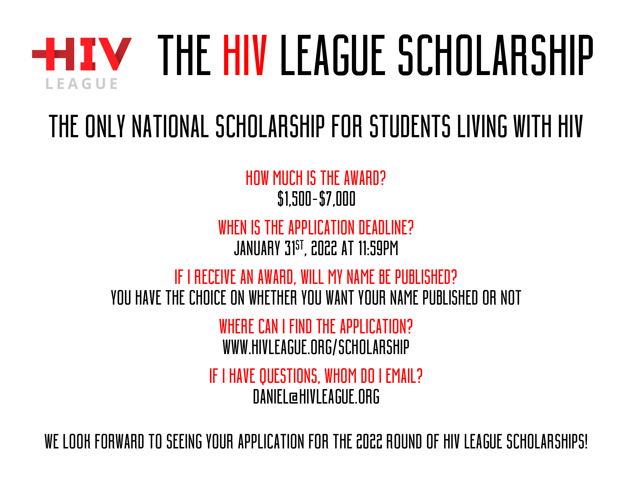 HIV League Scholarship