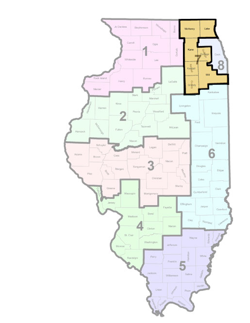 Illinois HIV Care Region 7 map